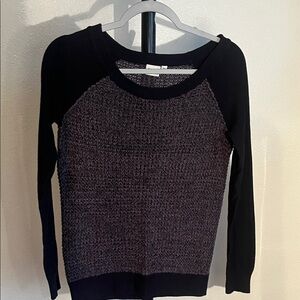 Mudd Black and Gray Crew Neck Sweater